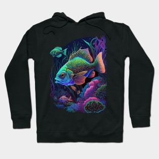 Psychedelic Tropical Reef Fish Hoodie